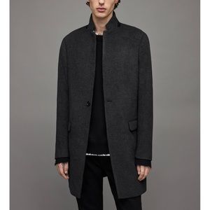 NWT Allsaint Manor Wool Coat Charcoal Gray size 40​